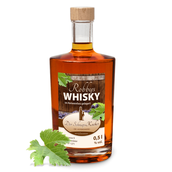 Schnapskocher_RobbysWhisky_imRotweinfass_500ml